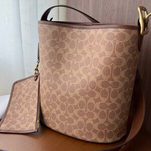 COACH Bleecker Bucket Bag In Signature Canvas
